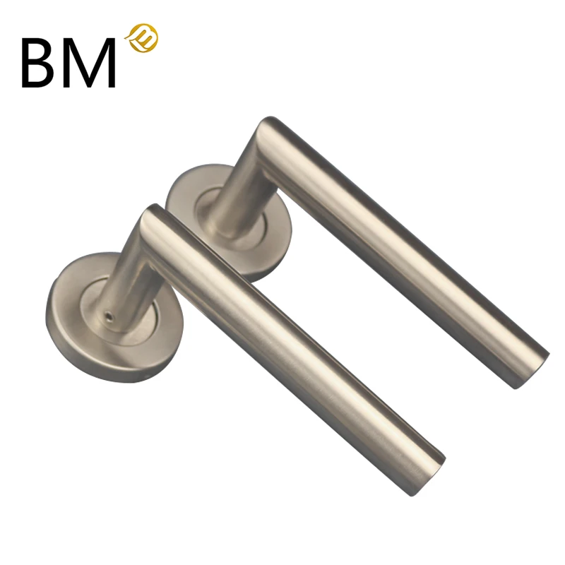 Home safety defender door handle lock kit home office hotel Stainless steel door lever handle on rose