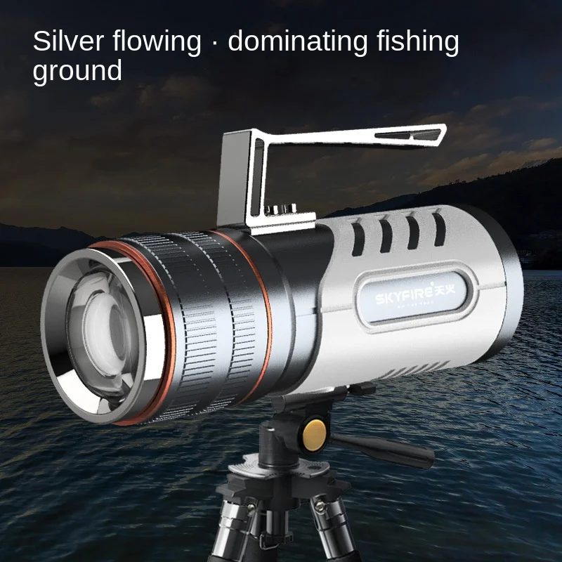 Fishing Light Laser Monitor Night Fish Luring Lamp Strong High Power Blue Purple Light Portable