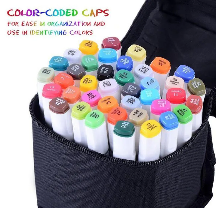 Permanent Markers With Bullet And Chisel Tip Dual Tip Art Markers Pen Set for Painting, sketch, and Drawing