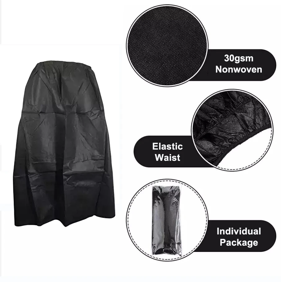 Disposable Sauna Skirt Shower Body Wrap Spa Bath Robe Disposable Nonwoven Adjustable for Women Spa Shower Body Skirt Robe
