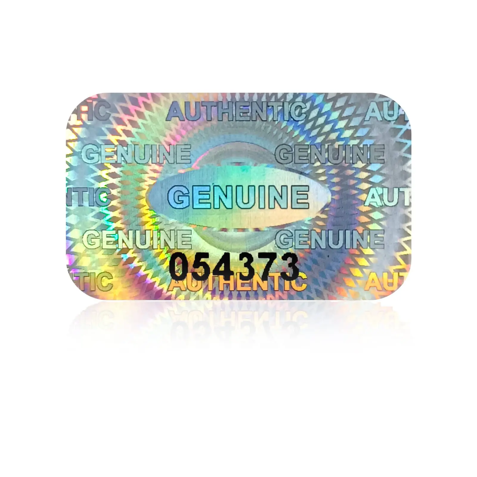 Custom Metallic Holographic Stickers 3D Hologram Stickers Holographic Laser Label 2.5 x 1.5cm Serial Number Adhesive Labels