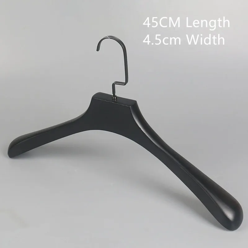 High Quality Black color Wooden Clothes Hangers Wooden Suits Coats Pants hangers