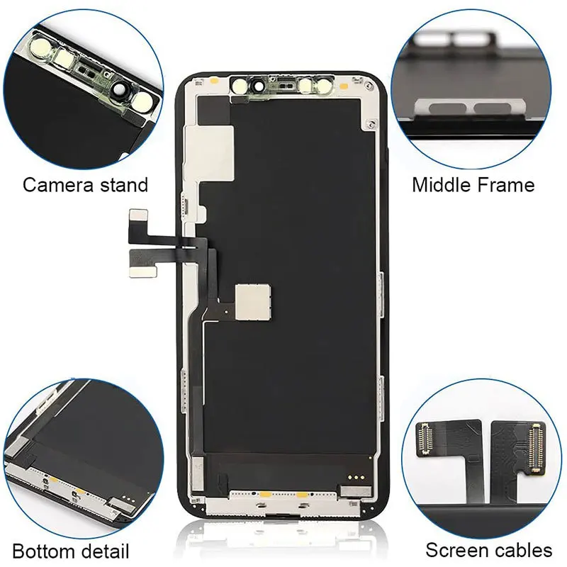 Apple Iphone исправляет сломанный экран телефона ooled LCD дисплей черный 2 шт. EMS FEDEX UPS DHL POST антистатический пакет в течение