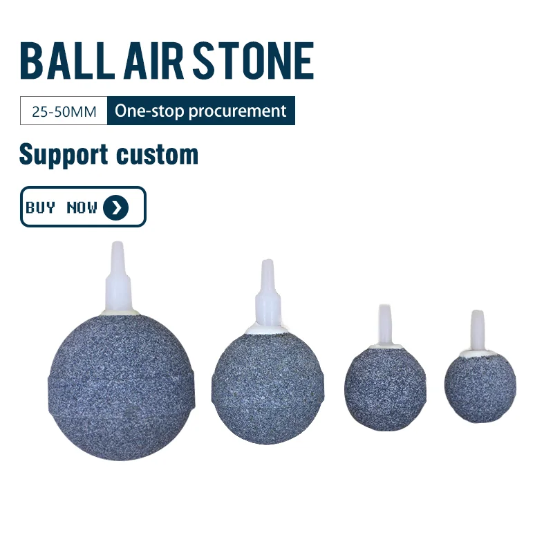 STOCK ---  30mm Spherical sintered bubble stone seafood pond air stone for aquaculture