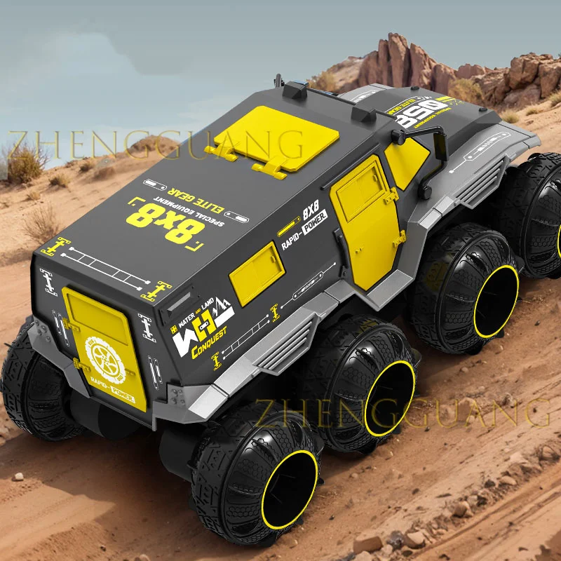 Zhengguang Toys 8WD 2.4G Amphibious Remote Control Waterproof Armoured Off-road Vehicle Climbing RC Car for Children