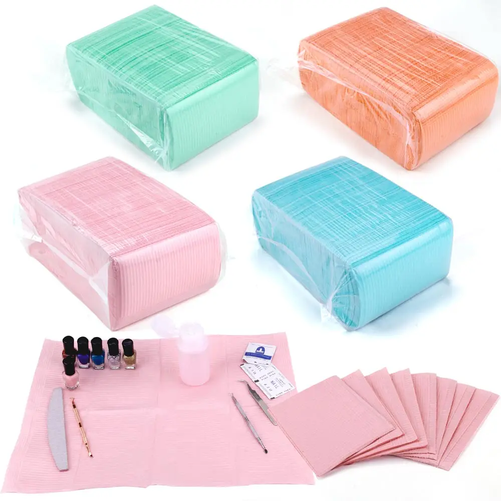 125Pcs Disposable Foldable Clean Pad Beauty Nail Care Polish Waterproof Tablecloth Manicure Tool Lint Paper Practice