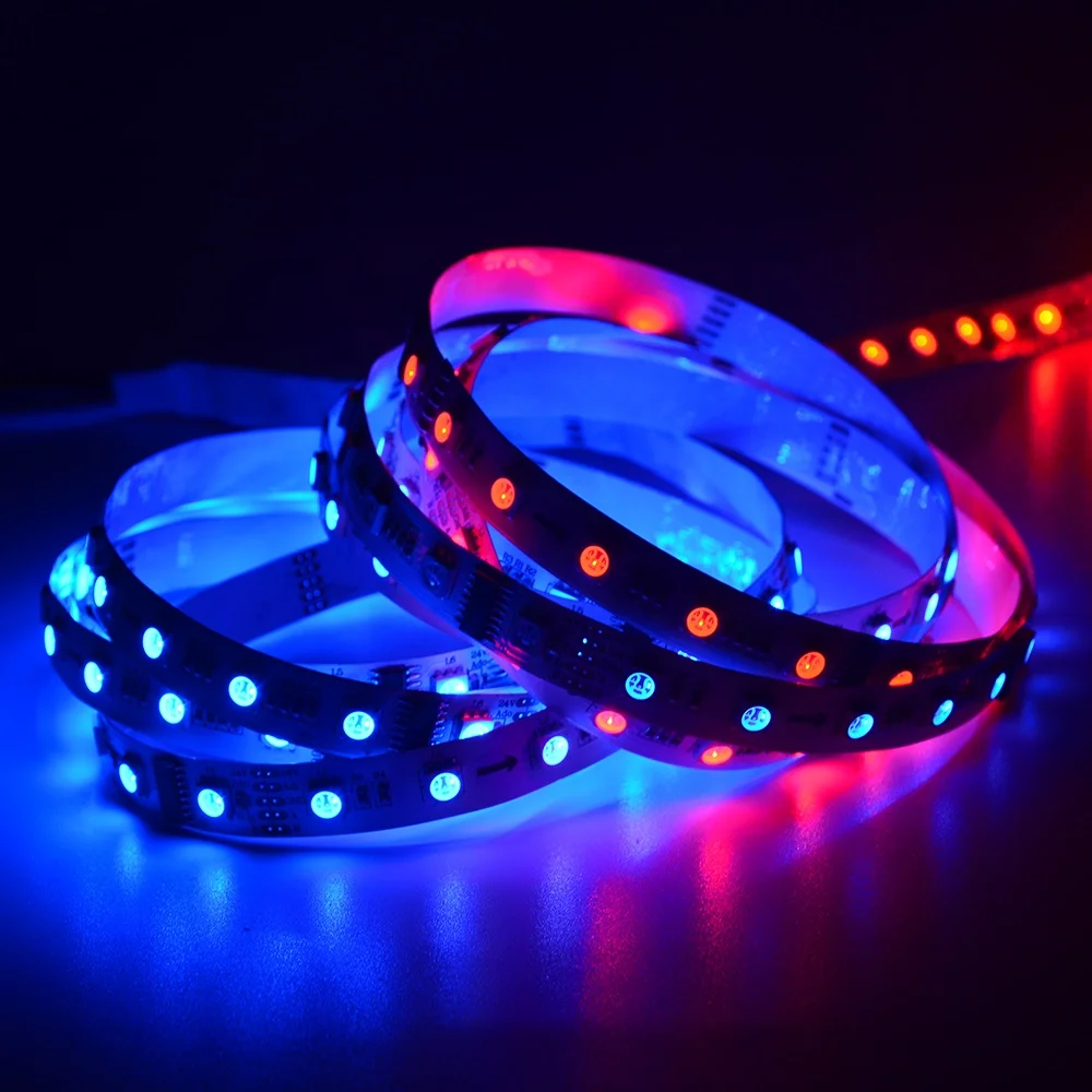 DMX512 IC SMD5050 RGB/ RGBW 30/60 светодиодов/m гибкие программируемые цифровые светодиодные полосы света