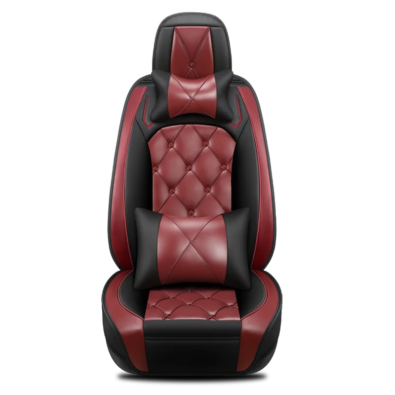 2020 New Design Luxury Seat Cover 7D Pu Leather Auto Car Seat Cushion Well Fit All 5 Seater Car Models