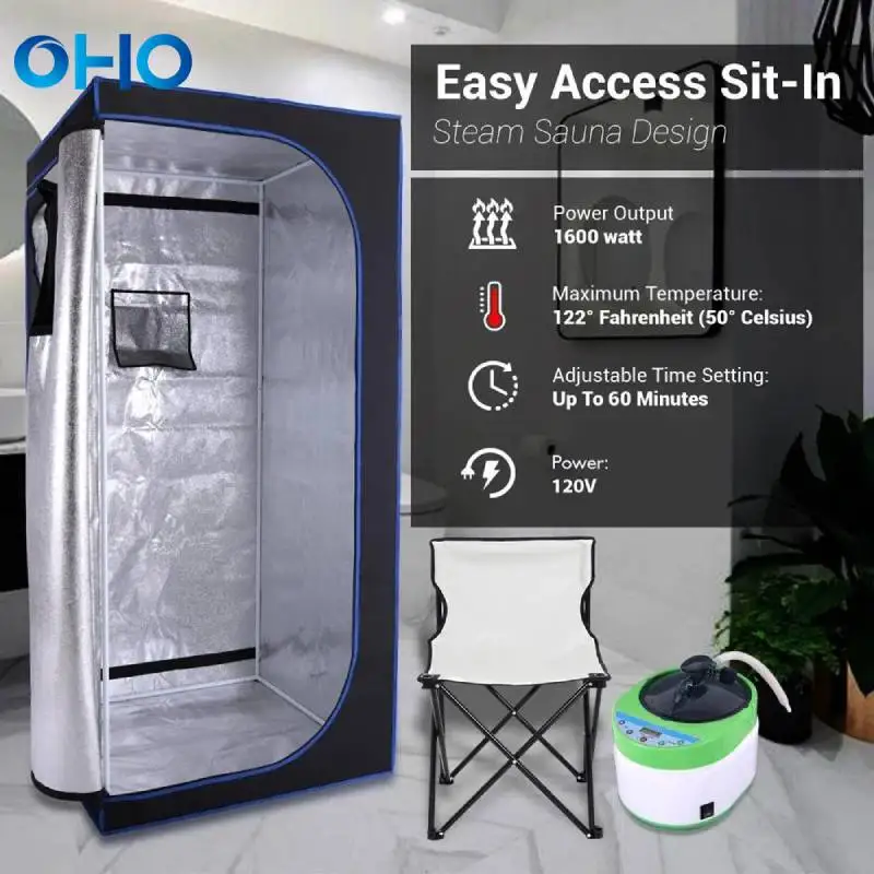 OHO Indoor sauna tent portable Full Body Far Infrared Steam Sauna Room