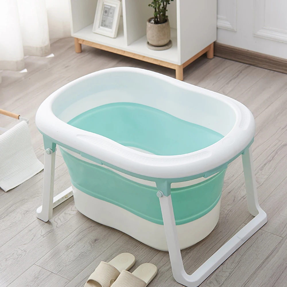 
Quality large plastic portable baby bathtub with four leg 