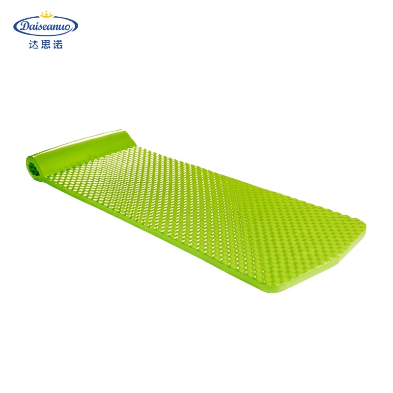 NBR/PVC Vinyl Coated Rubber Adult Foam Water Floating Mat Bed Swimming Pool Water Lounger with Roll Pillow