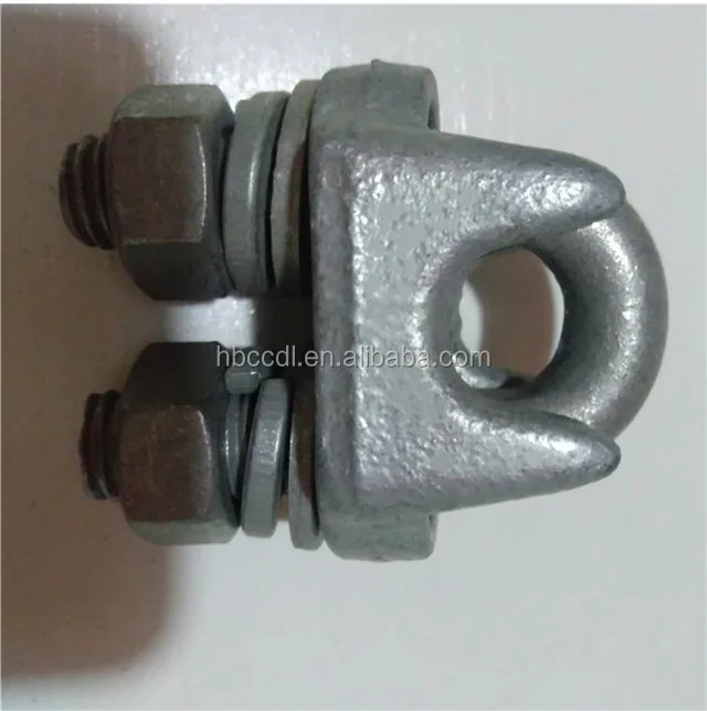 Wire rope clip for stay wire power accessories for pole line hardware
