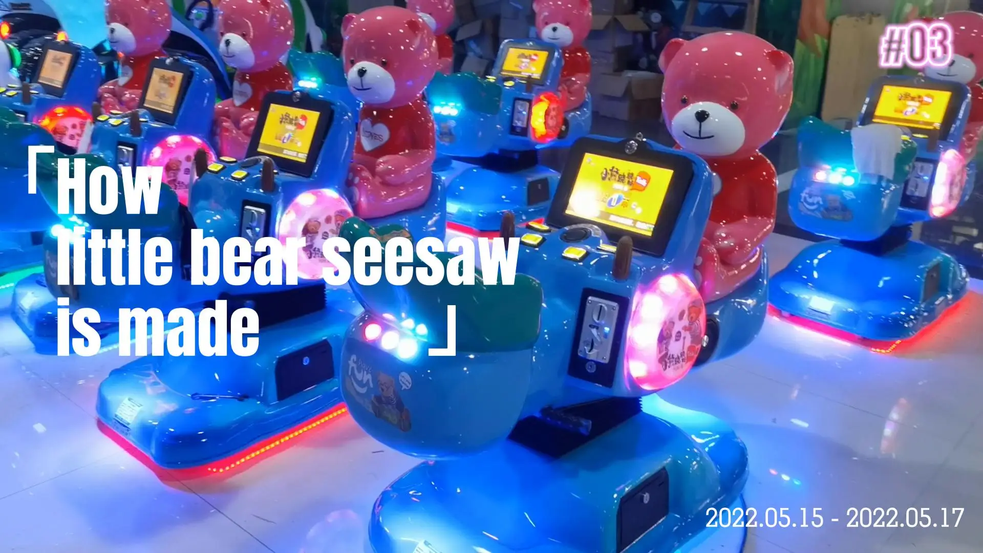 New Creative Indoor 3D Video Game Machine Kids Interactive Bear Kiddie Rides Seesaw Coin Operated Fiberglass on shopping Mall