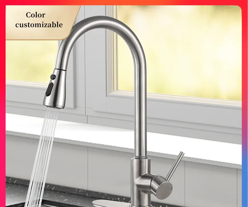 China Sanitary Ware Golden Color Brushed Designer Luxury Gold Kitchen Faucet