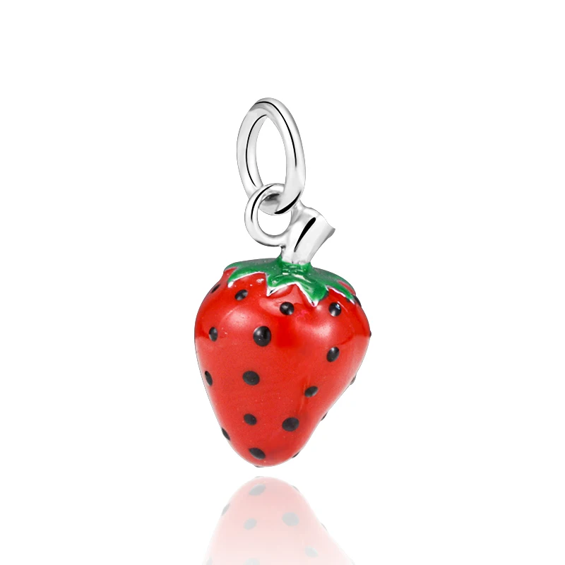 New Arrival Custom Alloy Enamel Colorful Cute Fruit Decorative Accessories Charms For Jewelry Making