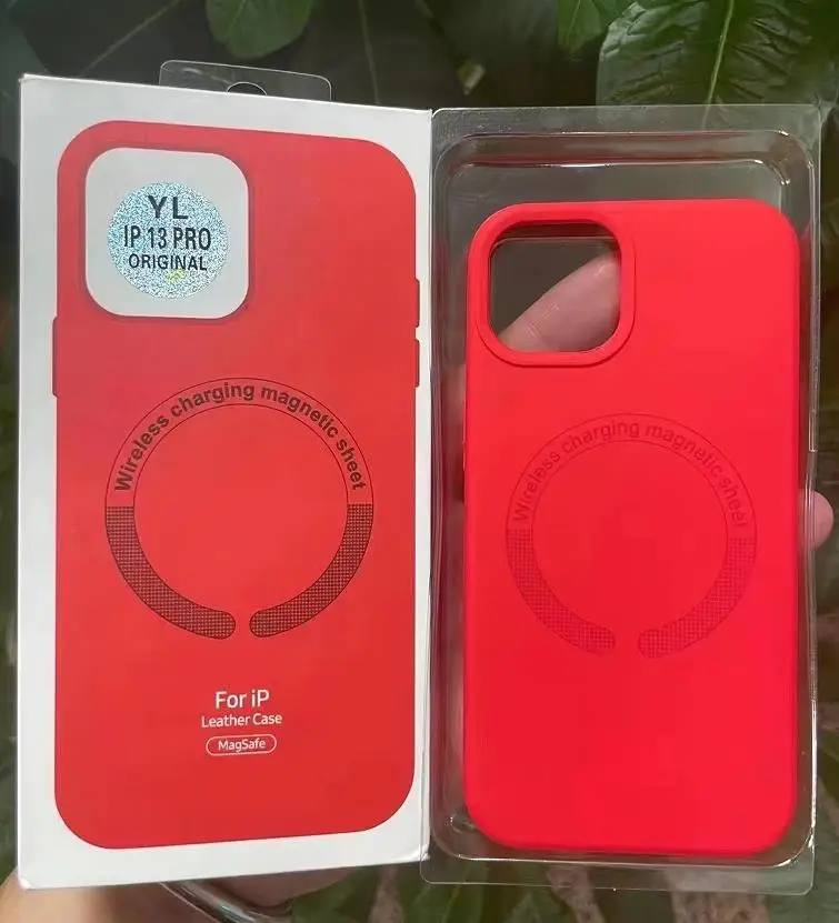 Original Genuine Magnetic Liquid Silicone Phone Case For iPhone 11 12 13 Pro Max 14 Plus Wireless Charger Safe Cover Accessories