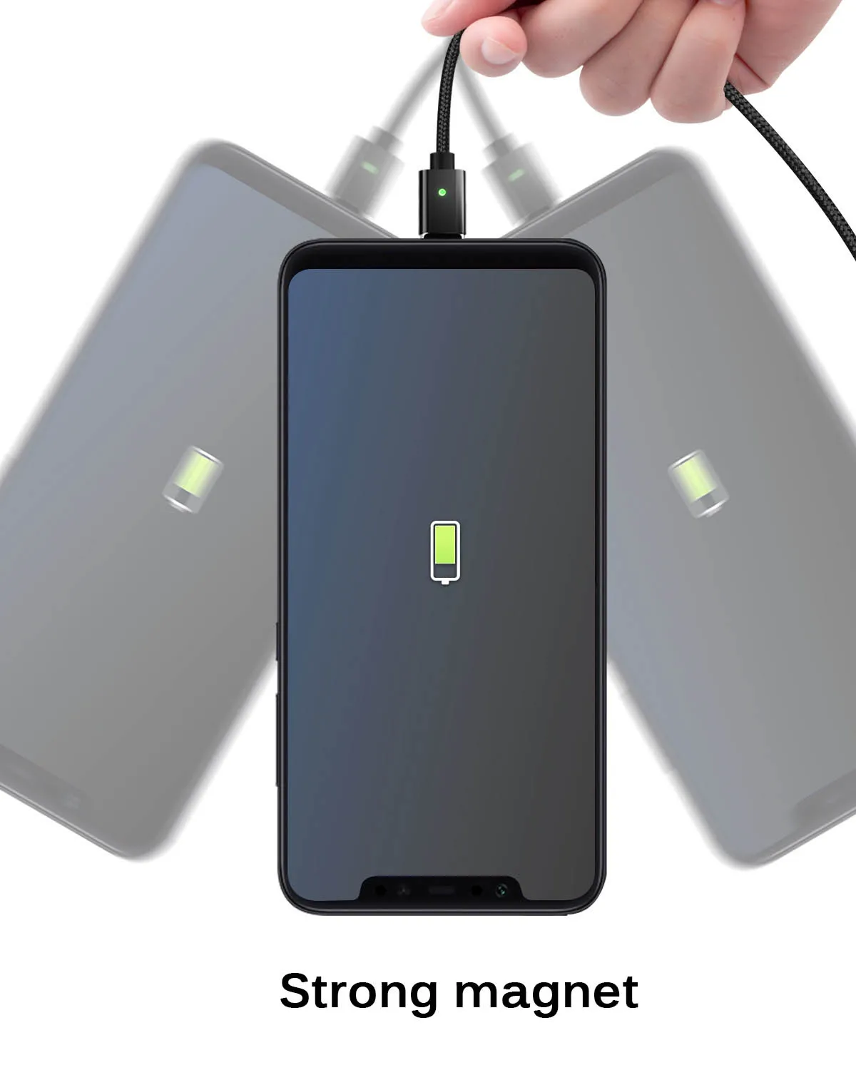 
USB Magnetic Charging Cable Fast Charging USB C Braided Cable 