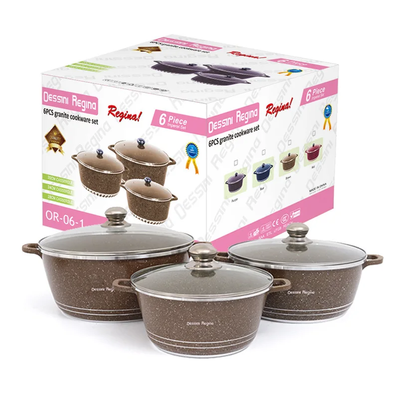 Или-06-1 кухня 6 шт антипригарный Нож покрытием инструменты для приготовления пищи Кухонные принадлежности алюминиевая сковорода суповая Кастрюля Сковорода Посуда Наборы для ухода за кожей