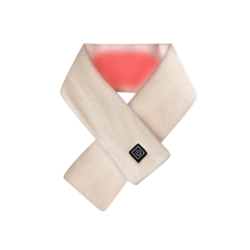 Electric Heated Scarf Winter Warm Neck Wrap Battery Powered Heat Pad