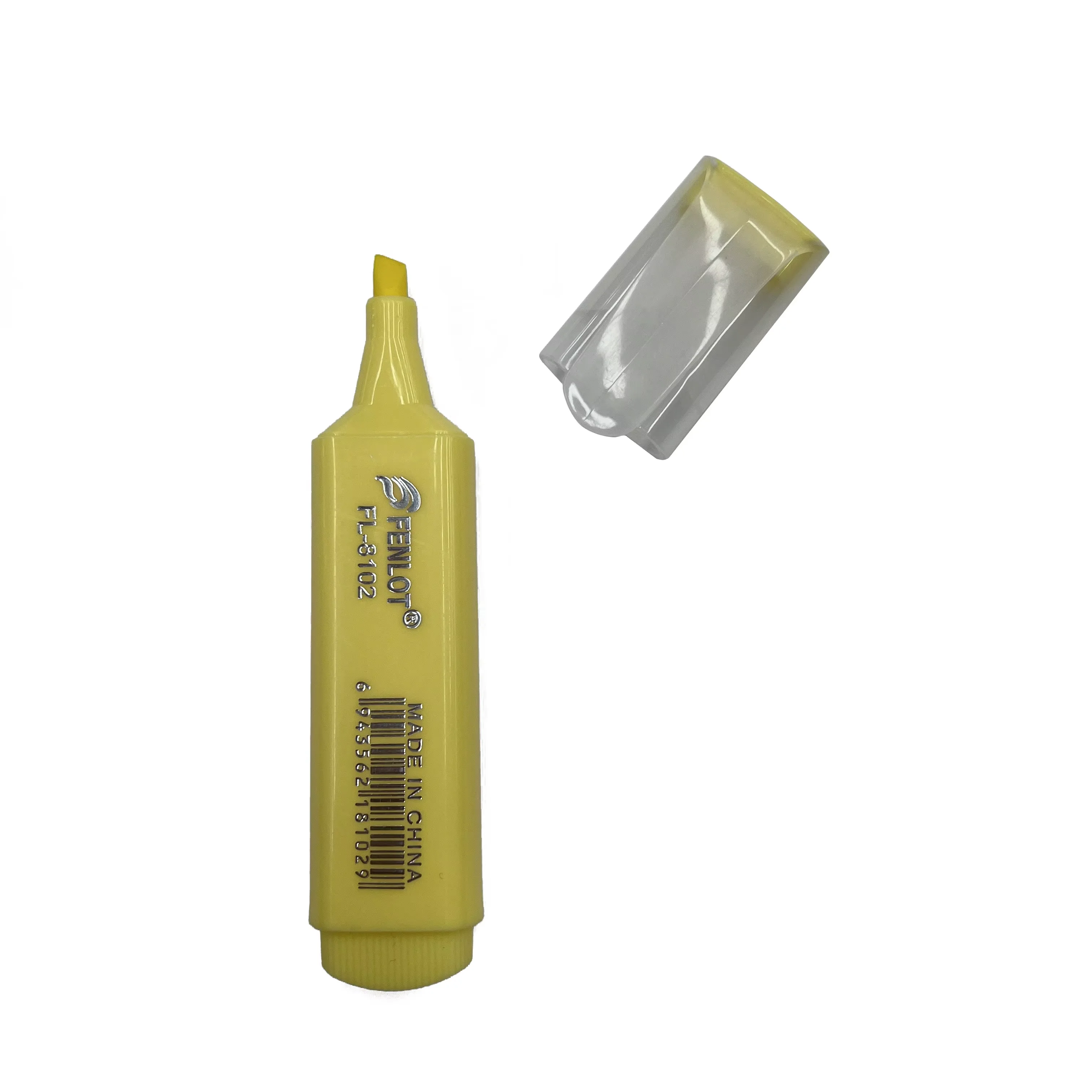 OEM/ODM acceptable supplier pastel color pen normal size highlighter marker 48pcs display stand with transparent clip
