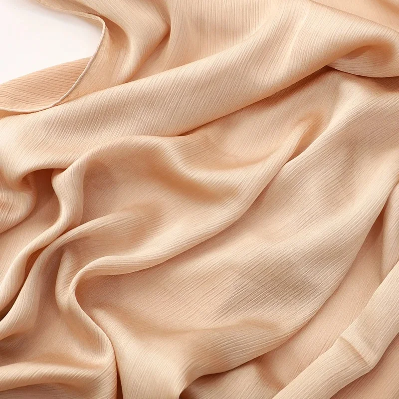 Hot Premium Satin Crinkle Hijab Scarf Chiffon Shawl Plain Muslim Women Hijabs Breathe Islam Women Turban Pleated Scarf Ramadan
