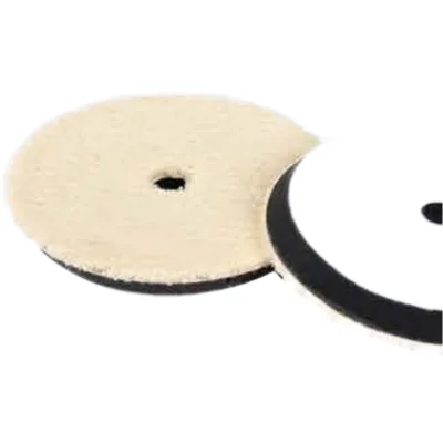 High quality 7 Inch White Short hair  Wool Buffing Pad For Car Buffing For heavy  polishing