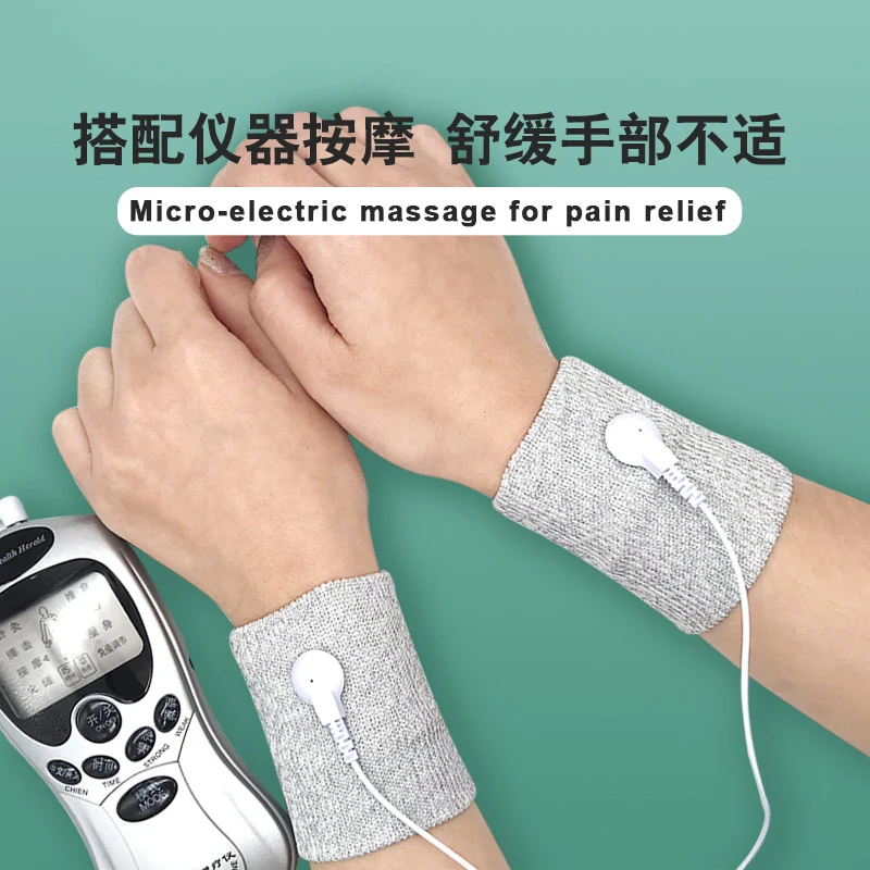 SKPURE silver fiber Nylon yarn micro current menus massage glove micro current electric massage gloves for Tens/EMS machine