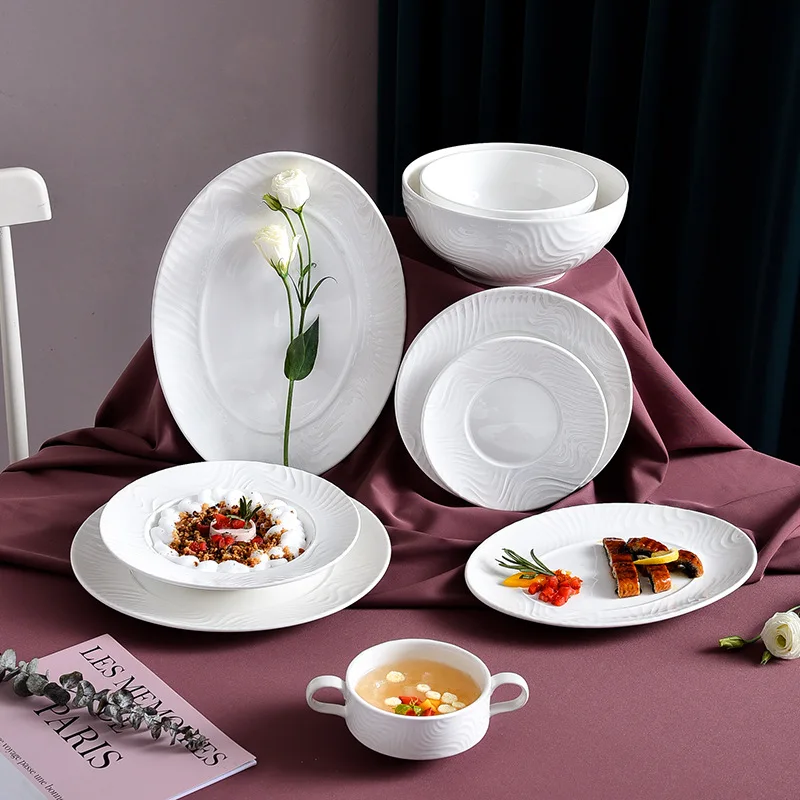Salad Dinner Plate Matte Set Plates Gold Italian Ceramic Moroccan Porcelain Copper Pure Silver Black
