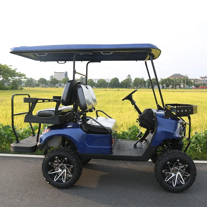 New Style 5KW 48V Lead-acid 4 Passengers 4 Wheel Electric Club Car Golf Cart With LED Headlights