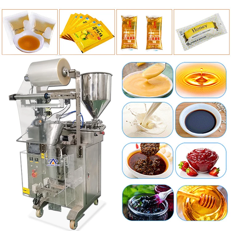 CE approved Automatic feeding Fruit Jam/Honey/Paste/Ketchup/Mayonnaise Chocolate Liquid Packing Fill And Seal Machine