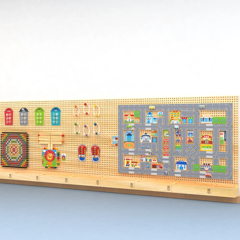 High Quality Matching Educational Wooden Themed Wall Panel Kindergarten Toys