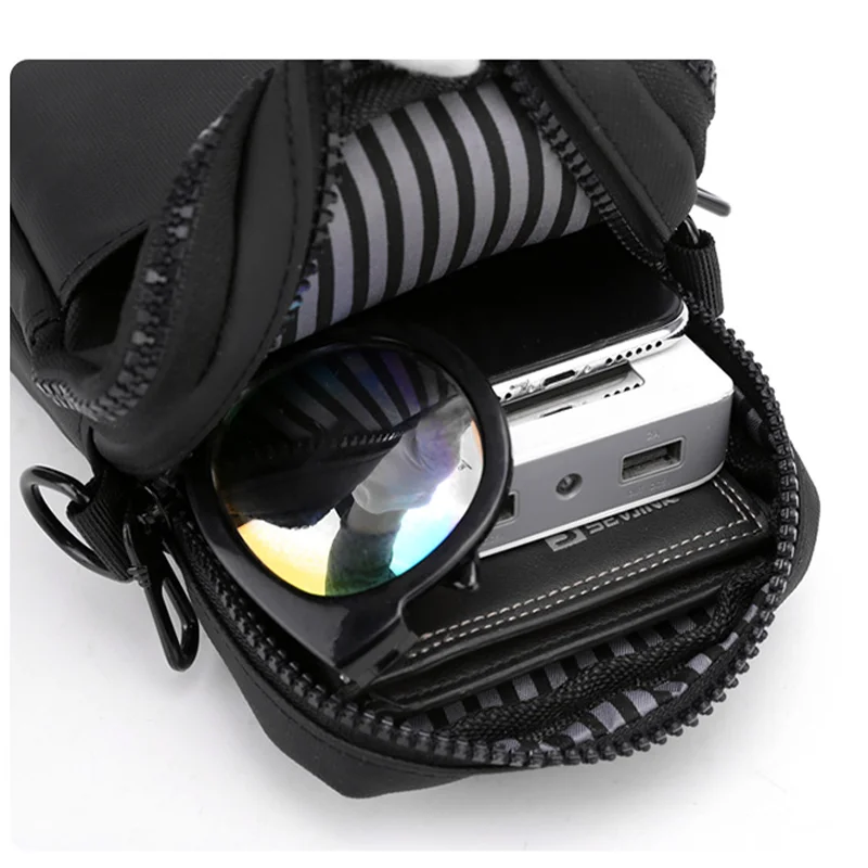 Mini Crossbody Bag Small Shoulder Bag Travel Wallet Passport Holder Messenger Neck Pouch Bag unisex With Headphone Jack