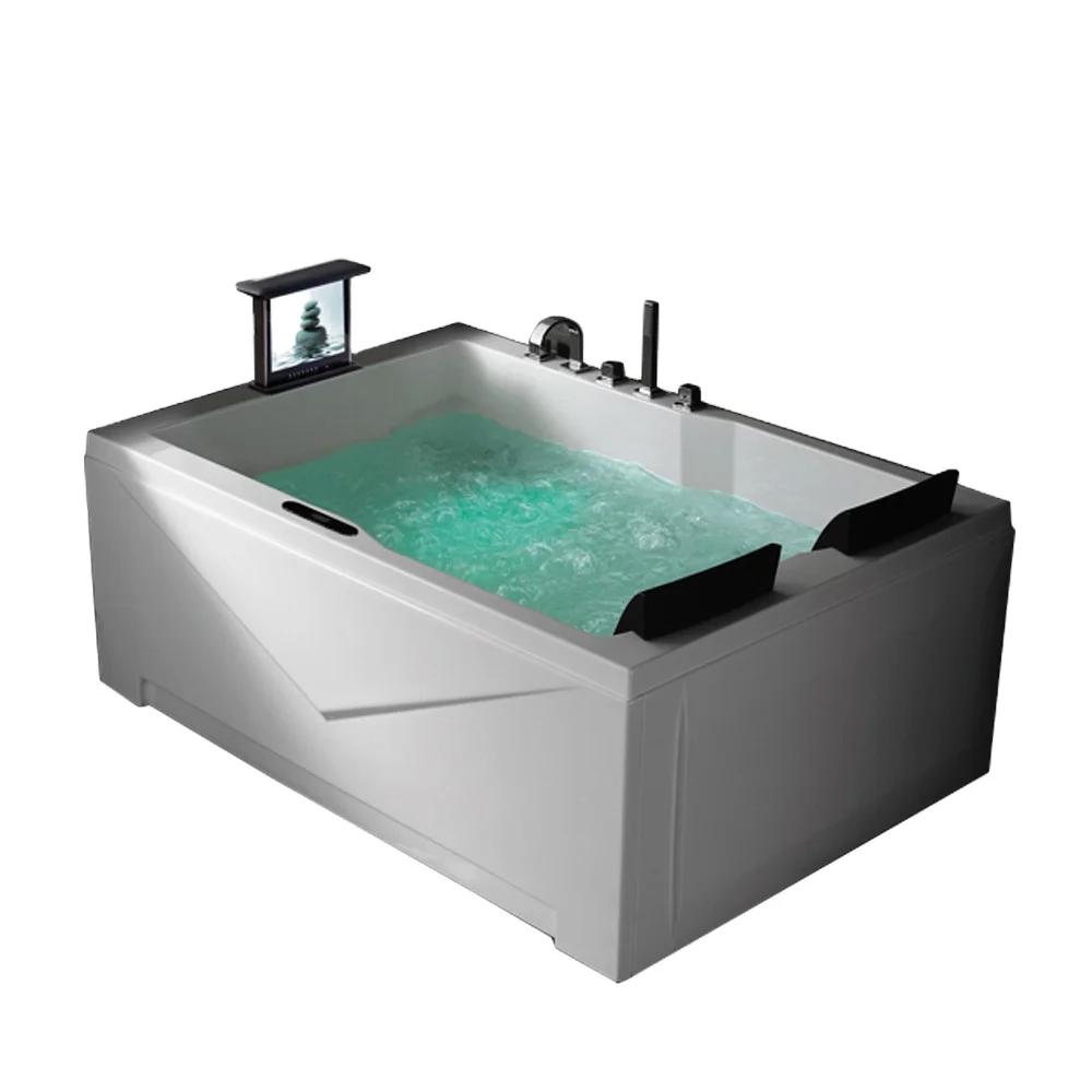 Factory Price 2 Person Massage Spa Bath With Touch Screen Panel Steam Bathtub Whirlpol