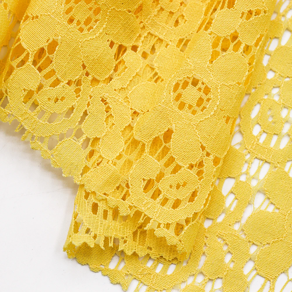 Hot Sale Embroidery Lace Fabric Nylon Cotton Floral Lace Fabric For Dress