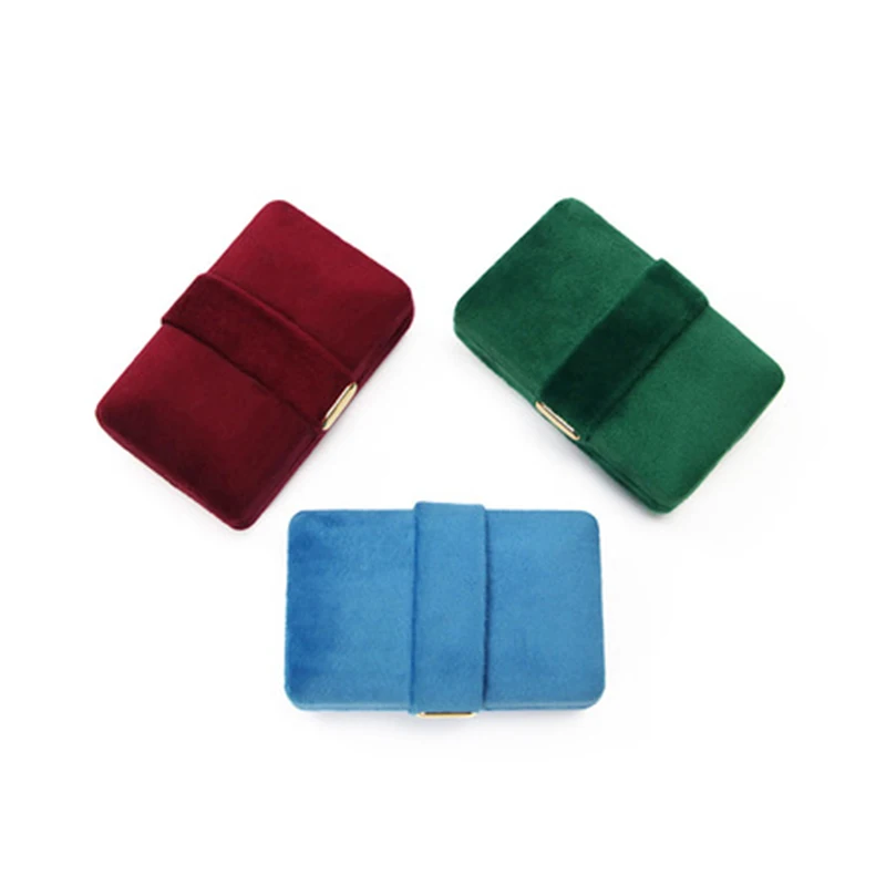 Luxury Small Custom Logo Retro High Quality Velvet Jewelry Necklace Pendant Box Packaging Gift Box