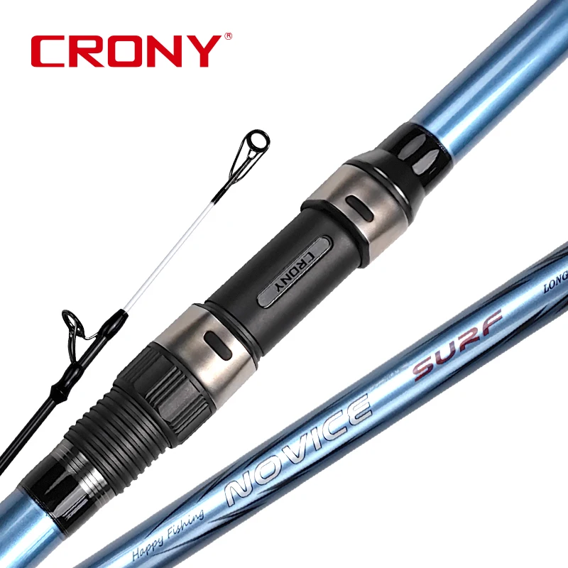 CRONY Carbon Fiber Blank Tangle free Guides Anti slip Grip Six Sections Telesurf Rod For Saltwater