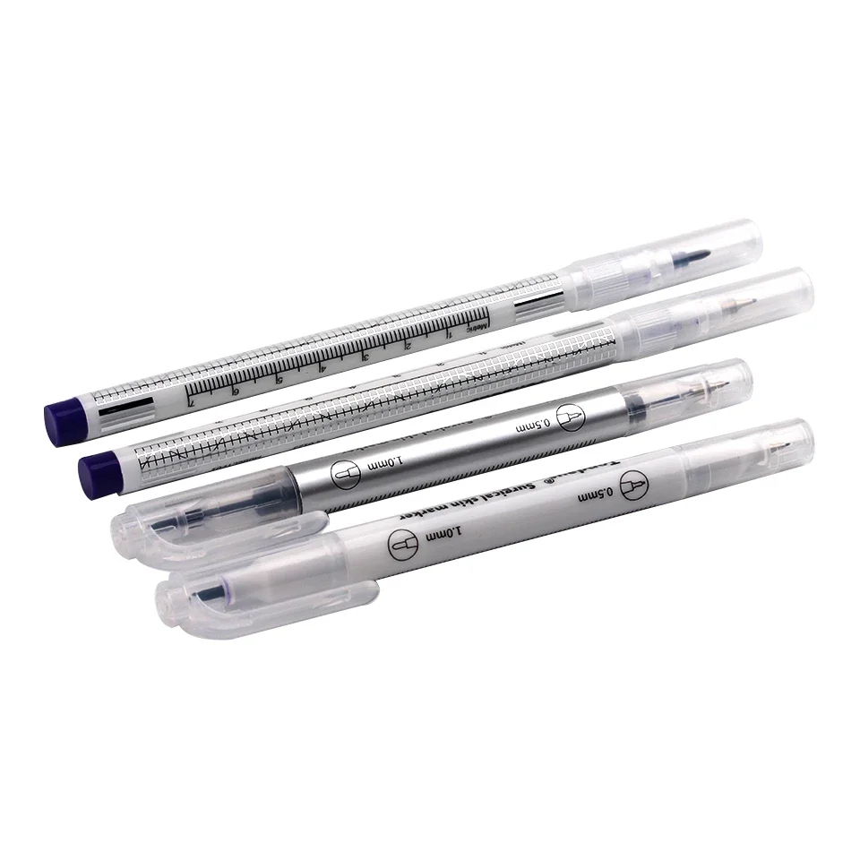 Medical Use Sterile Surgical Skin Marker Tattoo Markers Pen with Paper Ruler for Operation Room and Cosmetic Plastic Surgery