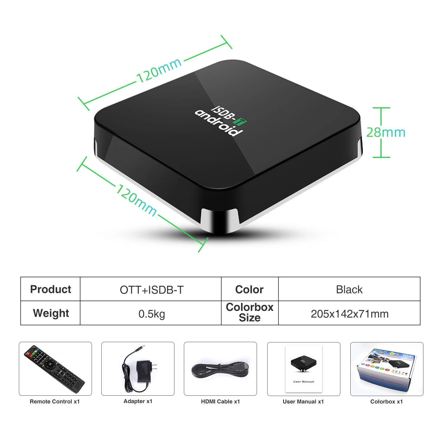 Junuo factory custom 4k Hybrid S905D Quad Core isdb-t combo android smart tv box 2020