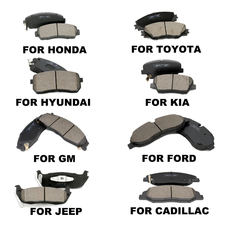TATK Auto Brake Pad For TOYOTA HONDA HYUNDAI KIA GM JEEP FORD CADILLAC Factory OEM Wholesale ceramic Car brake pad Manufacturer