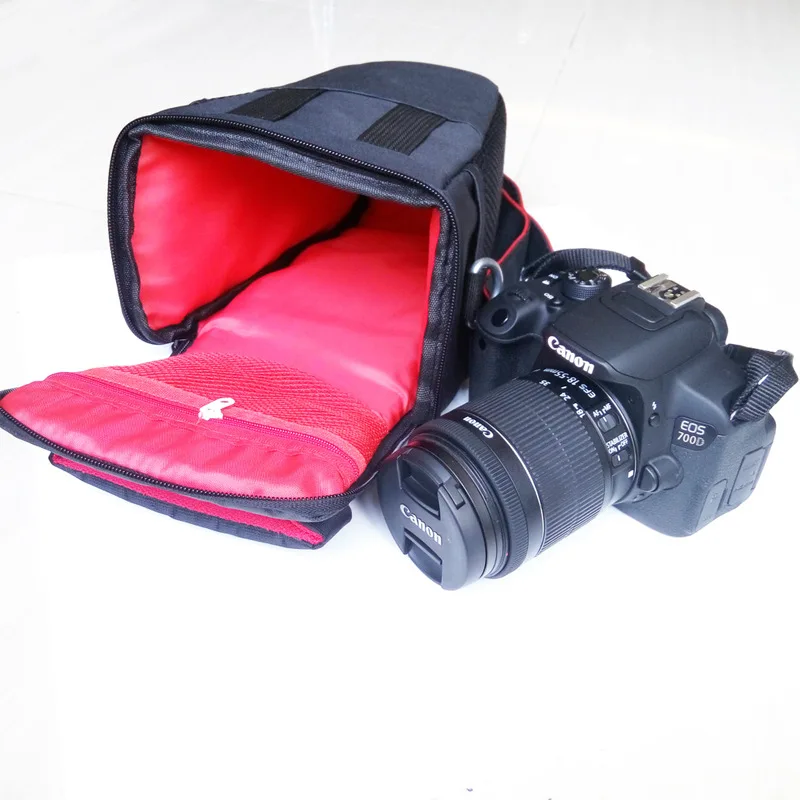 Сумка для камеры кожаный чехол водонепроницаемая цифровая камера DSLR сумка на плечо объектива Nikon Canon Sony