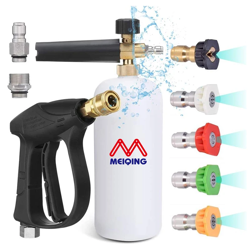 Washer Car Care Products Snow Foam Cannon+5 Piece Nozzles Water Jet Car Detailing Kit Car Wash