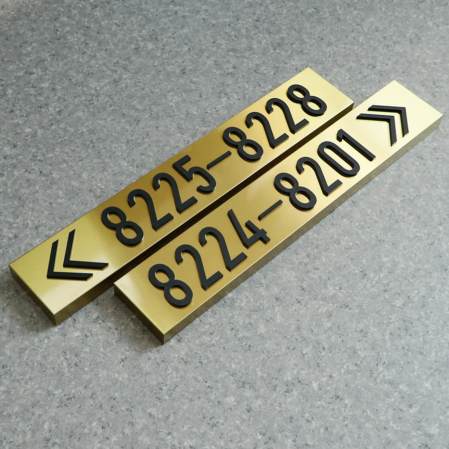 EZD custom Stainless Steel hotel door number Acrylic Hotel Room Number door plate Apartment hotel door number sign led