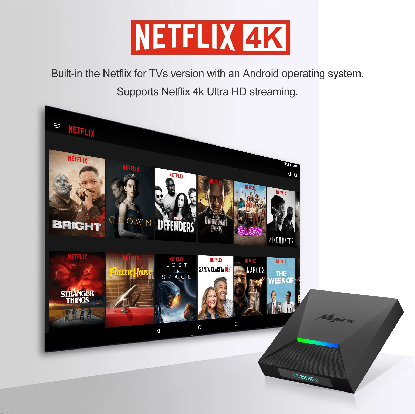 Android set top box myairtv X6 2.4G/5G IPTV B0X  dual wifi Amlogic S905X3 Quad core Smart 4K  Android 11.0 android tv box