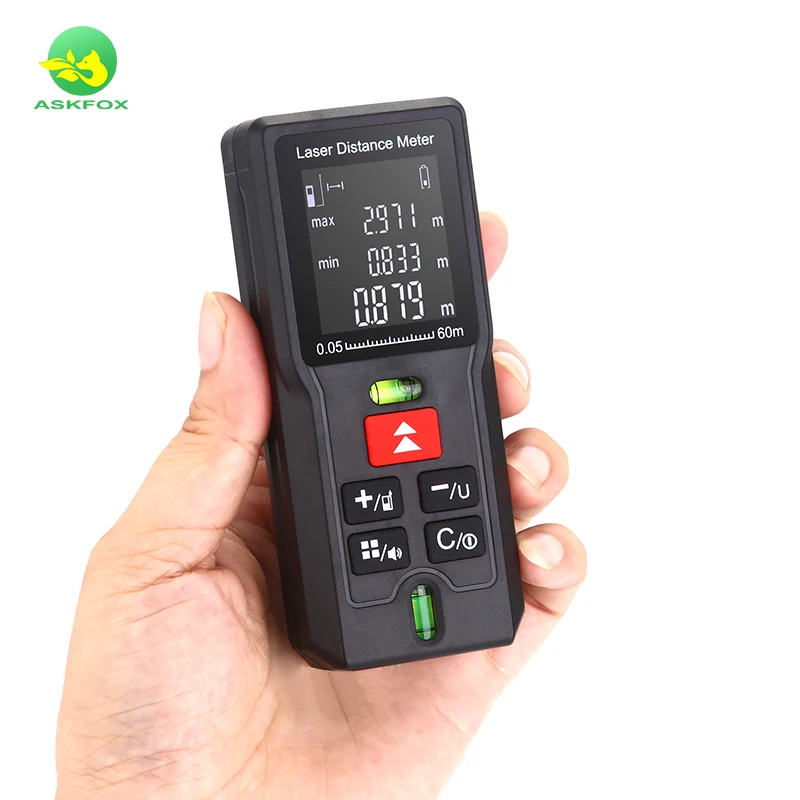 40-100M Laser Distance Meter Electronic Digital Rangefinder Measure Range Finder Bubble Lever Data Storage Laser Distance Meter
