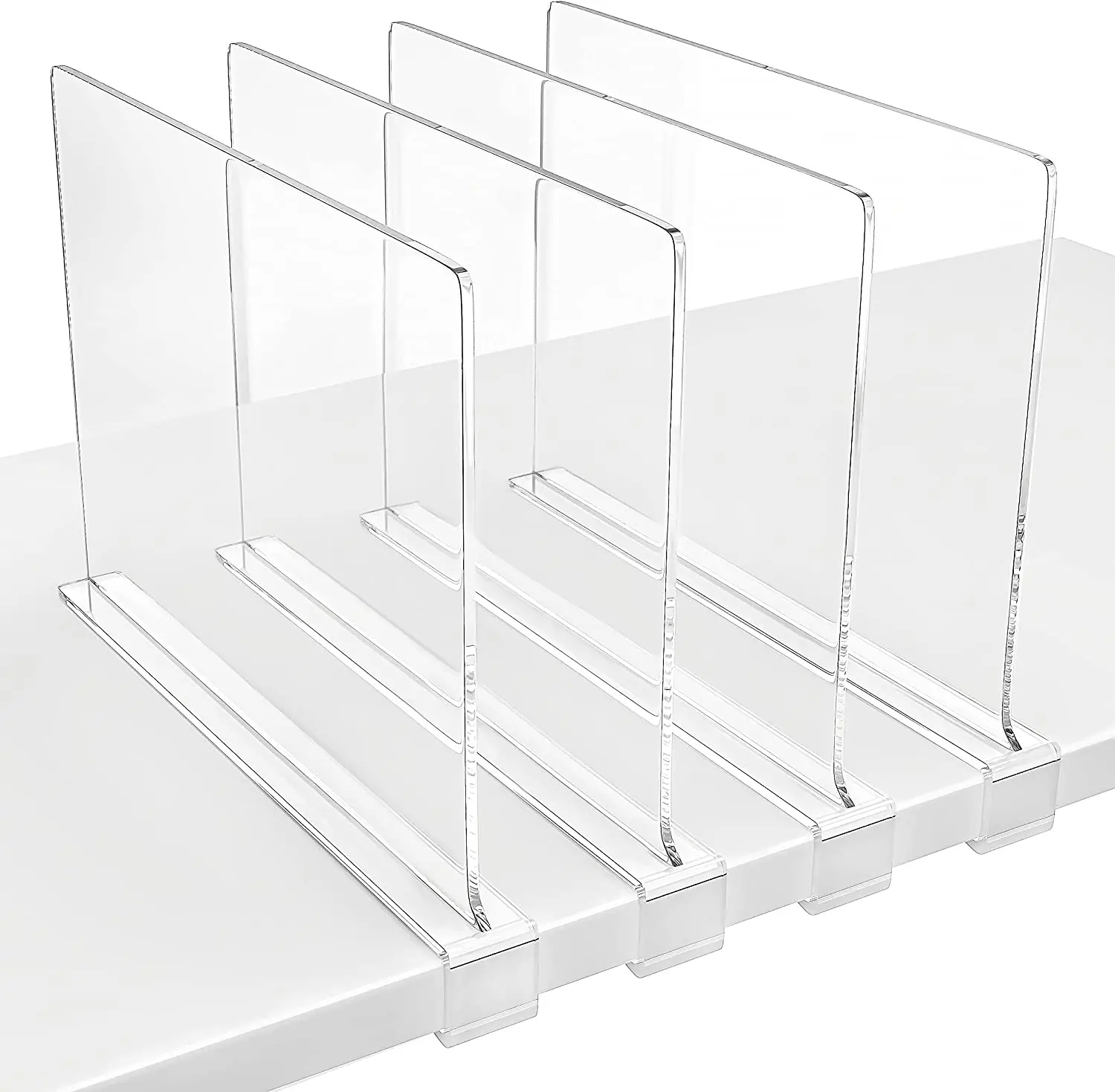 Clear Closets Shelf Dividers Cabinet Storage Rack Acrylic Plastic Closet Shelf Divider