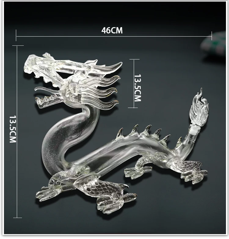 Handmade Blown Borosilicate creative animal dragon-shaped wine decanter bottle