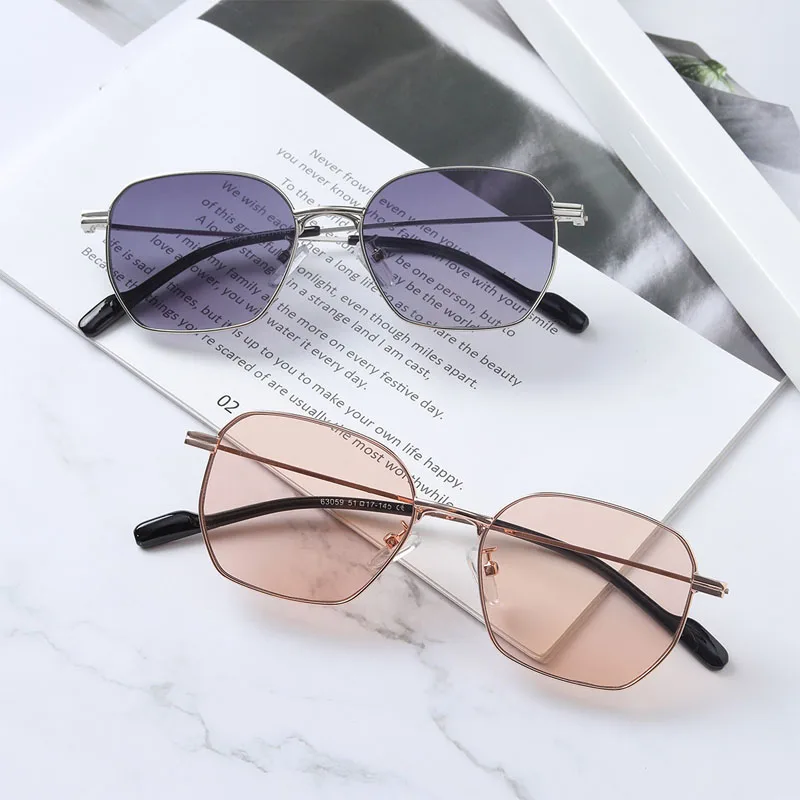 
SUNBORRY High Quality Woman Eye Glasses Private Label Alloy Handmade Metal Sunglasses Custom Logo 2021 
