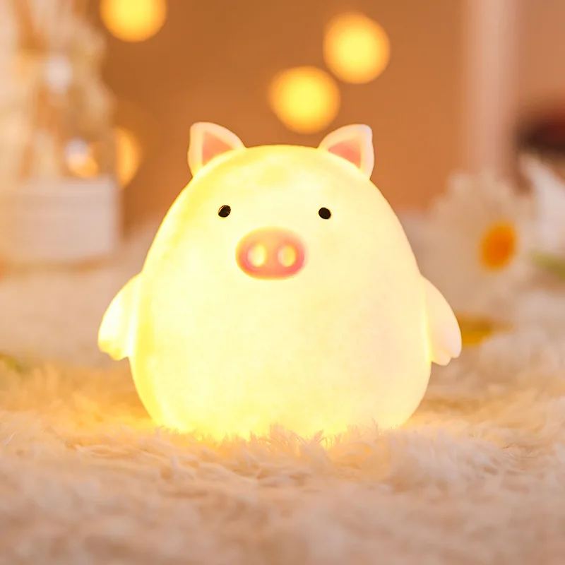 cheap mini lovely led abs night light for kids bunny lamp light up animal night light