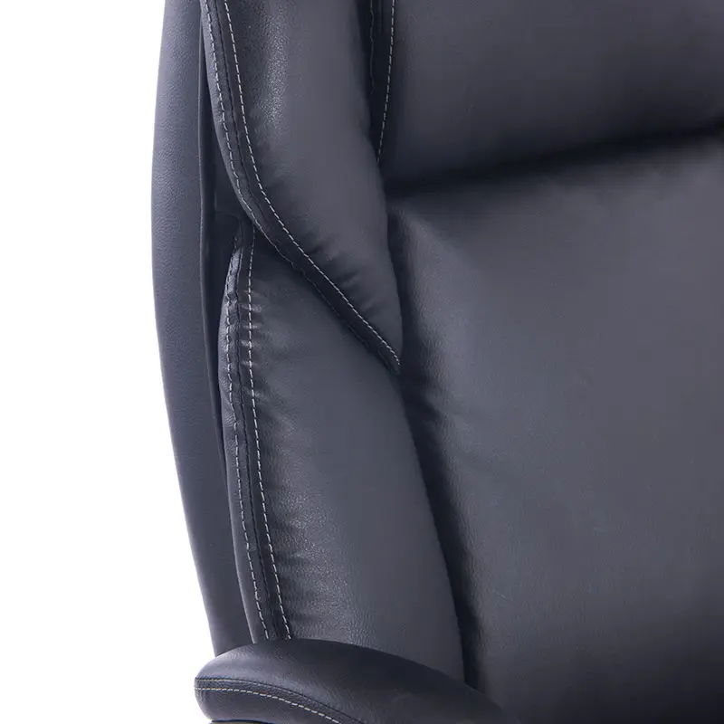 Custom Anji Black PU Leather Revolving Computer Swivel Ergonomic Executive Office Chair