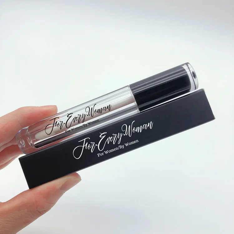 Black lip gloss tube black box wrapped with custom logo